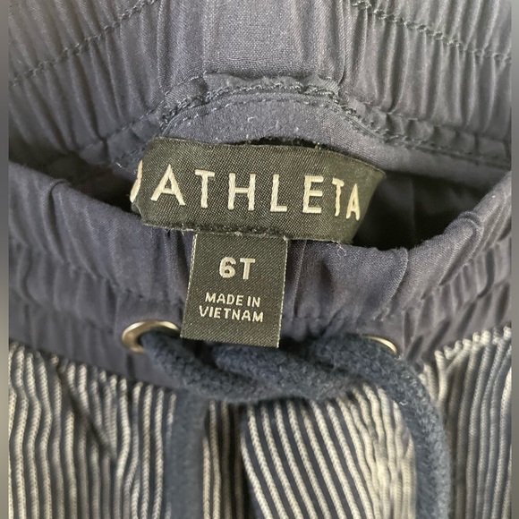 Athleta striped Bali linen ankle pant - 6T Tall - Picture 5 of 7